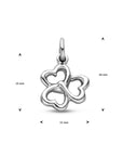zilver gerhodineerd hanger hartjes 1338367 - PansiteNederland.nl