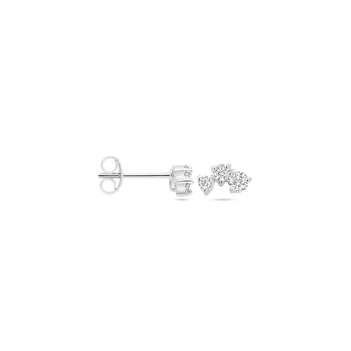 Zilver Gerhodineerd Oorknoppen Zirkonia 1338368 - PansiteNederland.nl