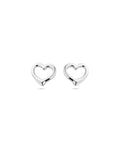Zilver Gerhodineerd Oorknoppen Hart 1338378 - PansiteNederland.nl