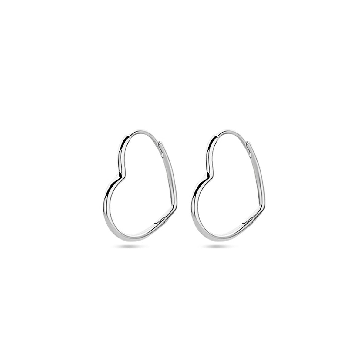 Zilver Gerhodineerd Oorringen Hart 1338379 - PansiteNederland.nl