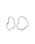 Zilver Gerhodineerd Oorringen Hart 1338379 - PansiteNederland.nl