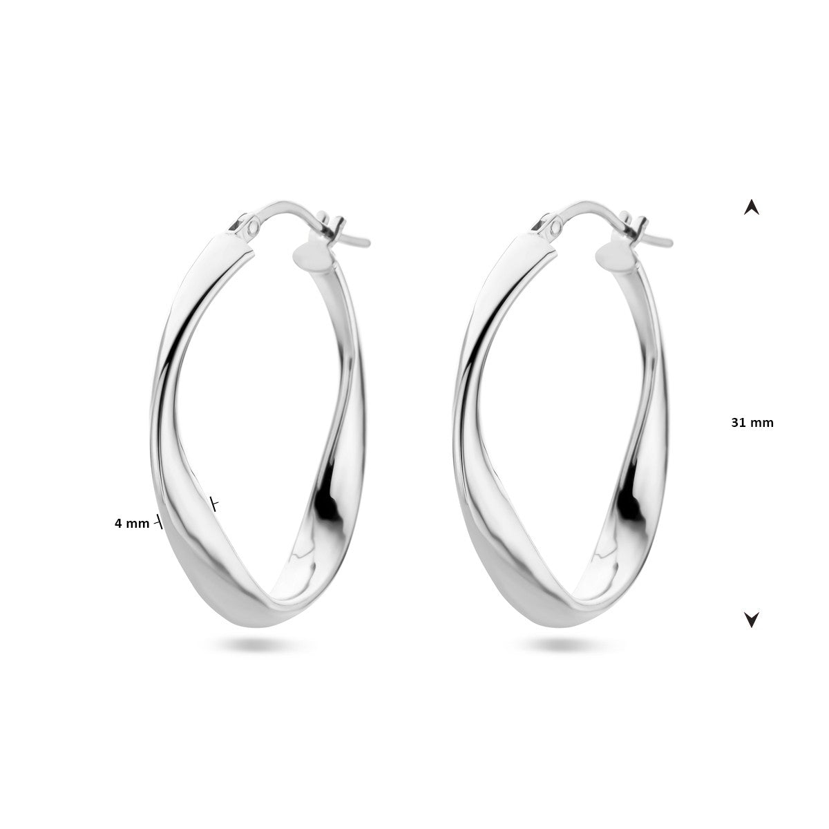 Zilver Gerhodineerd Oorringen 1338400 - PansiteNederland.nl