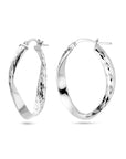 Zilver Gerhodineerd Oorringen Gediamanteerd 1338402 - PansiteNederland.nl