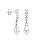 Zilver Gerhodineerd Oorhangers Zirkonia En Parel 1338411 - PansiteNederland.nl