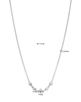 zilver gerhodineerd collier hartjes 41 + 4 cm 1338435