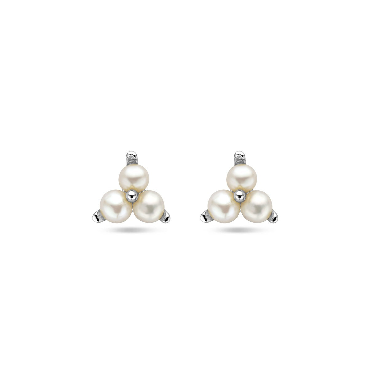 Zilver Gerhodineerd Oorknoppen Parel 1338444 - PansiteNederland.nl