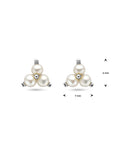 Zilver Gerhodineerd Oorknoppen Parel 1338444 - PansiteNederland.nl