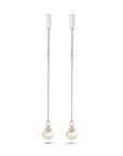 Zilver Gerhodineerd Oorhangers Parel 1338446 - PansiteNederland.nl