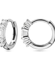 Zilver Gerhodineerd Klapoorringen Zirkonia 1338449 - PansiteNederland.nl