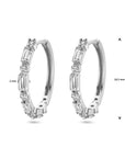Zilver Gerhodineerd Klapoorringen Zirkonia 1338450 - PansiteNederland.nl