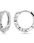 Zilver Gerhodineerd Klapoorringen Zirkonia 1338452 - PansiteNederland.nl