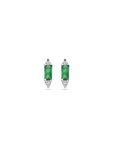 Zilver Gerhodineerd Oorknoppen Groen Zirkonia 1338454 - PansiteNederland.nl