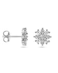 Zilver Gerhodineerd Oorknoppen Bloem Zirkonia 1338458 - PansiteNederland.nl