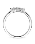 Gerhodineerd Zilver Ring Bloem Met Zirkonia 1338460 - PansiteNederland.nl