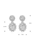 Zilver Gerhodineerd Oorhangers Zirkonia Halo 1338482 - PansiteNederland.nl