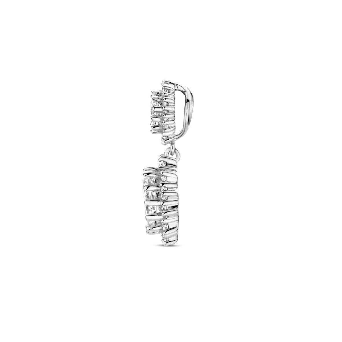 zilver gerhodineerd hanger zirkonia halo 1338483 - PansiteNederland.nl