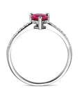 Gerhodineerd Zilver Ring Hart Corundumkleurig En Wit Met Zirkonia 1338489 - PansiteNederland.nl