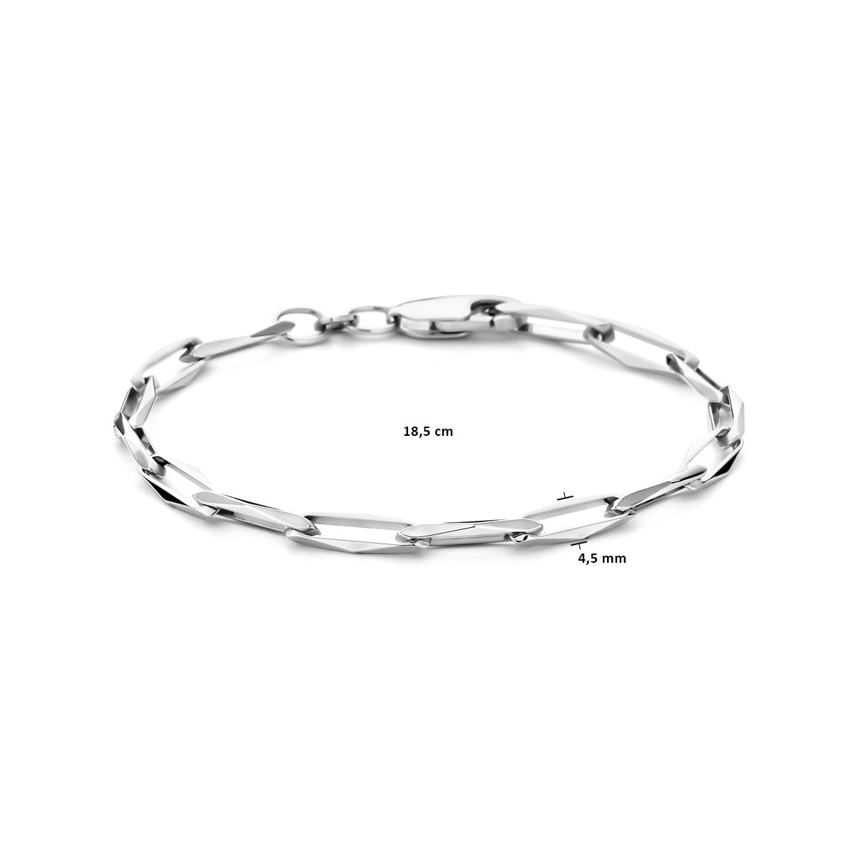 Zilver Gerhodineerd Armband Closed Forever 4,5 mm Massief 1338500 - PansiteNederland.nl