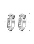Zilver Gerhodineerd Klapoorringen Zirkonia 1338508 - PansiteNederland.nl