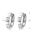 Zilver Gerhodineerd Klapoorringen Gediamanteerd 1338509 - PansiteNederland.nl