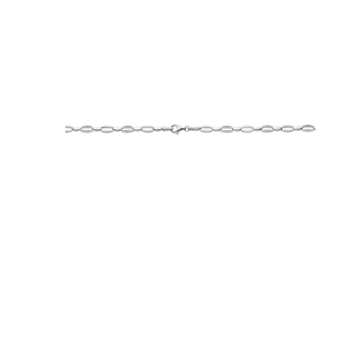 zilver gerhodineerd collier zirkonia 6,0 mm 45 cm poli/mat 1338512 - PansiteNederland.nl