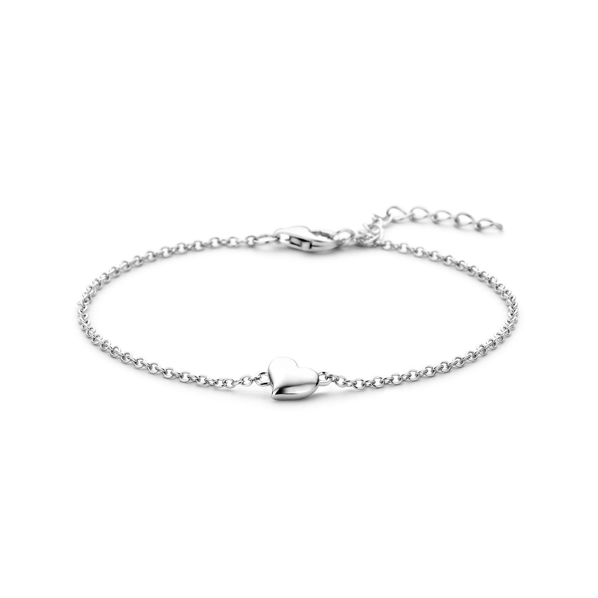 Zilver Gerhodineerd Armband Hart 16 + 3 Cm 1338513 - PansiteNederland.nl