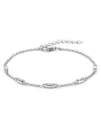 Zilver Gerhodineerd Armband Zirkonia 16 + 3 Cm 1338523