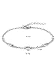 Zilver Gerhodineerd Armband Zirkonia 16 + 3 Cm 1338523