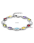 Zilver Gerhodineerd Armband Gekleurd Zirkonia 16 + 3 Cm 1338529 - PansiteNederland.nl