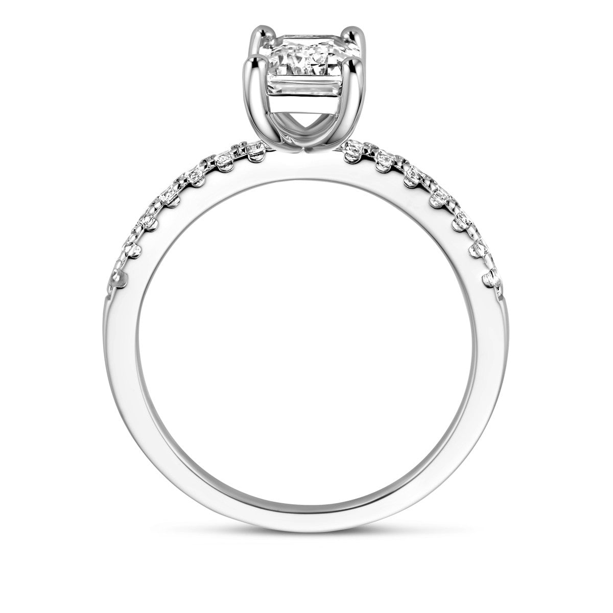 Gerhodineerd Zilver Ring Met Zirkonia 1338534 - PansiteNederland.nl
