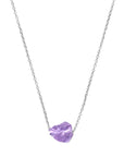 zilver gerhodineerd collier amethist 42 + 3 cm 1338538