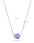 zilver gerhodineerd collier amethist 42 + 3 cm 1338538