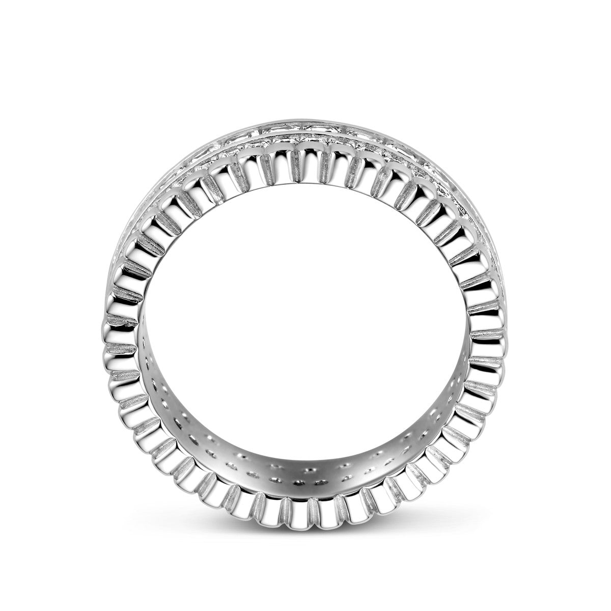 Gerhodineerd Zilver Ring Met Zirkonia 1338545 - PansiteNederland.nl