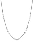 zilver gerhodineerd combi-collier gourmette en paperclip 3,6 mm 40 + 5 cm 1338551