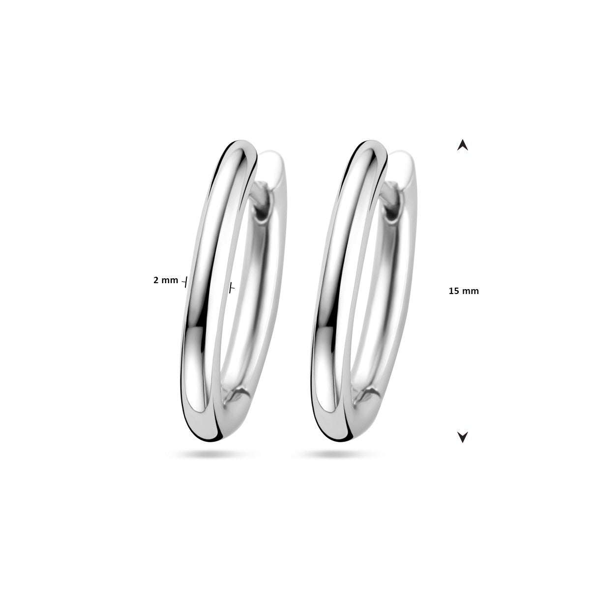 Zilver Gerhodineerd Klapoorringen 1338576 - PansiteNederland.nl