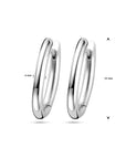 Zilver Gerhodineerd Klapoorringen 1338576 - PansiteNederland.nl