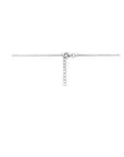 zilver gerhodineerd collier hartjes zirkonia 42 + 3 cm 1338594