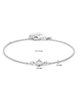 Zilver Gerhodineerd Armband Klavertje Zirkonia 17 + 2 Cm 1338612