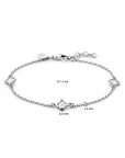 Zilver Gerhodineerd Armband Klavertjes Zirkonia 17 + 2 Cm 1338613 - PansiteNederland.nl