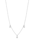 zilver gerhodineerd collier klavertjes zirkonia 41 + 4 cm 1338614 - PansiteNederland.nl