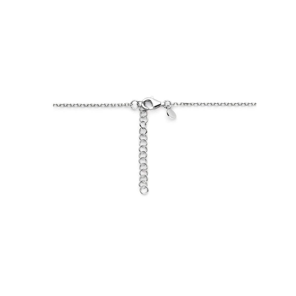 zilver gerhodineerd collier klavertjes zirkonia 41 + 4 cm 1338614 - PansiteNederland.nl