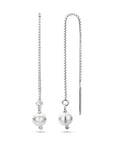 Zilver Gerhodineerd Doortrekoorbellen Swarovski Parel 1338624 - PansiteNederland.nl