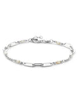 Zilver Gerhodineerd Armband Parels 18 + 2 Cm 1338639