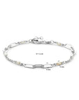 Zilver Gerhodineerd Armband Parels 18 + 2 Cm 1338639