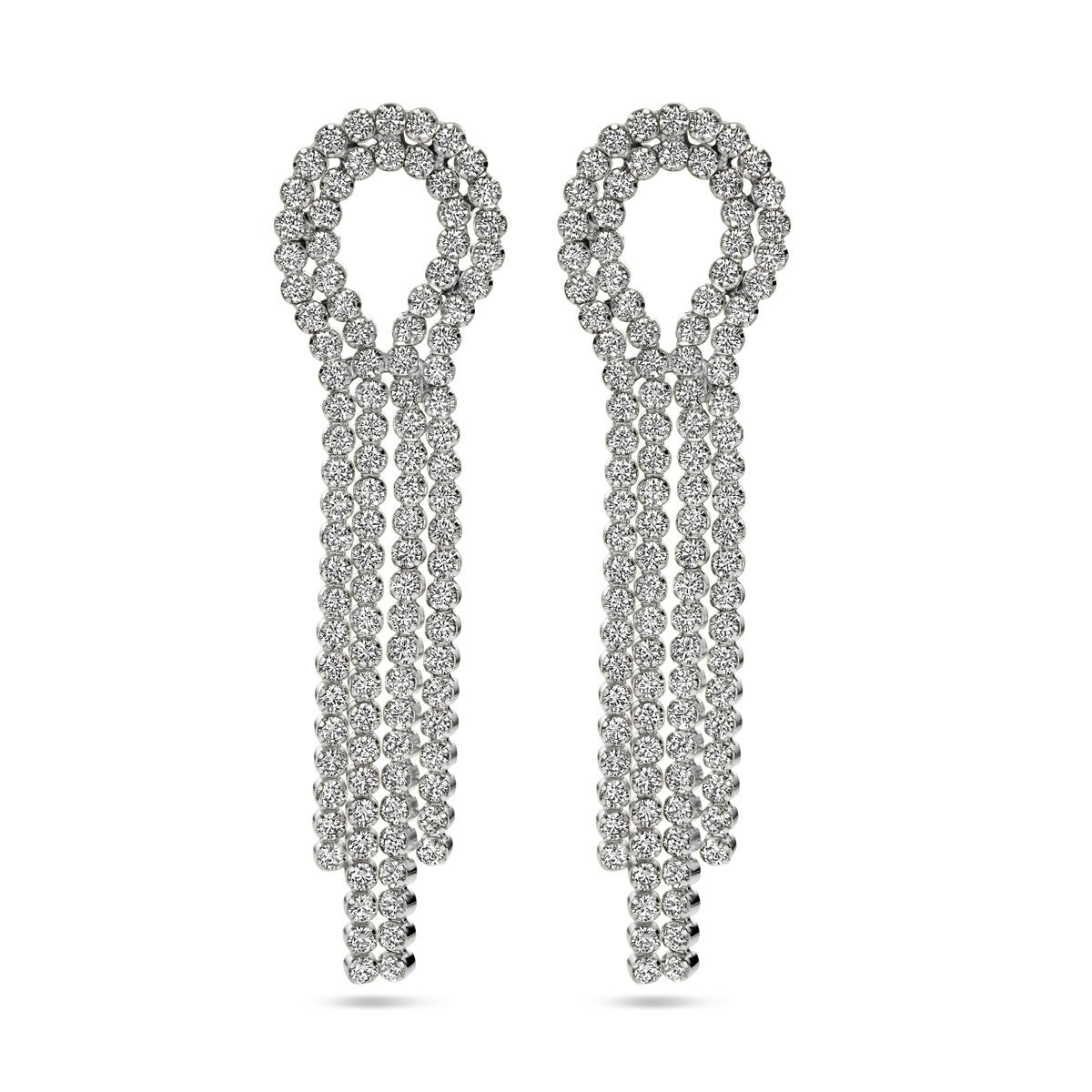 Zilver Gerhodineerd Oorhangers Zirkonia 1338642 - PansiteNederland.nl