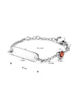 Zilver Gerhodineerd Graveerarmband Plaat 5,0 mm Met Geboortesteen 9 + 2 Cm 1338644
