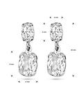 Zilver Gerhodineerd Oorhangers Swarovski 1338676 - PansiteNederland.nl