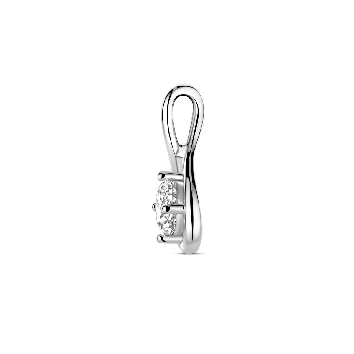 zilver gerhodineerd hanger zirkonia 1338718 - PansiteNederland.nl