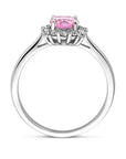 Gerhodineerd Zilver Ring Wit En Roze Met Zirkonia Halo 1338723 - PansiteNederland.nl