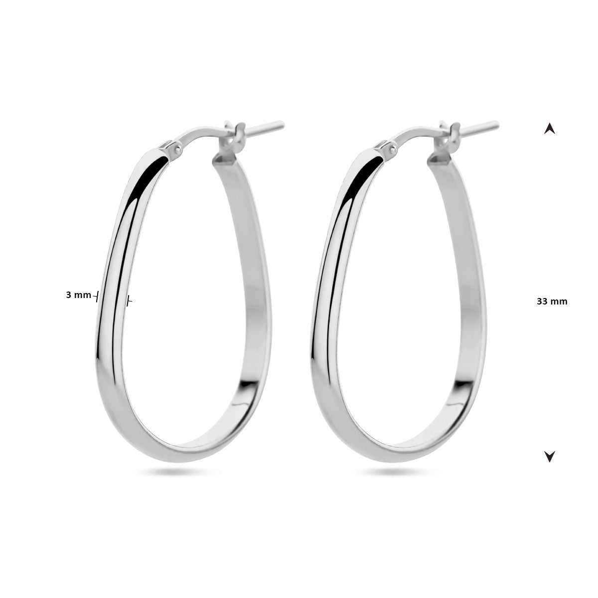 Zilver Gerhodineerd Oorringen 1338739 - PansiteNederland.nl
